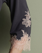 Bamboo 3/4 sleeve Robe 03161 smoke grey