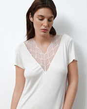 Bamboo t-shirt Nightgown 02100 ivory