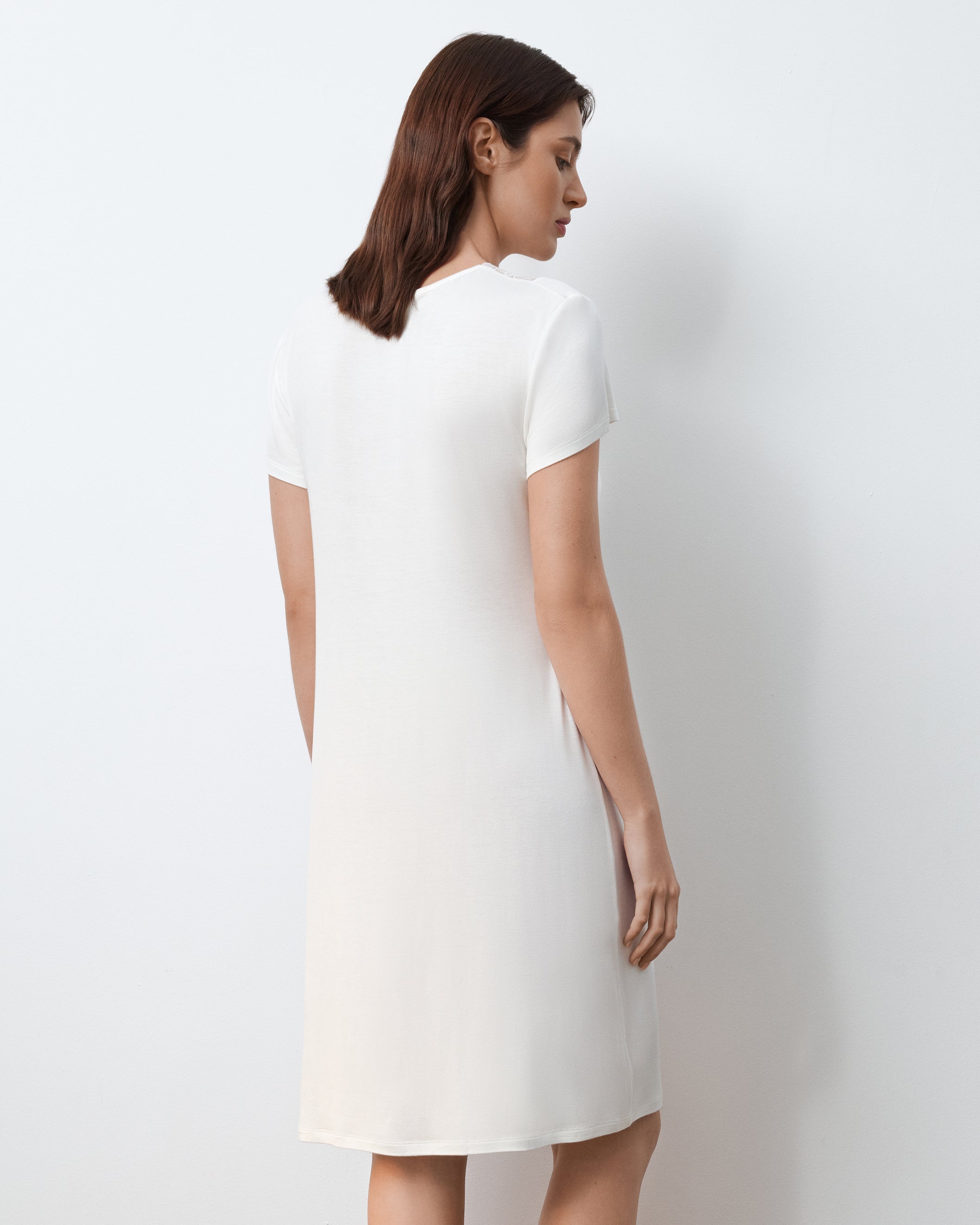Bamboo t-shirt Nightgown 02100 ivory