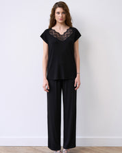 Bamboo t-shirt Pajama 02101 black