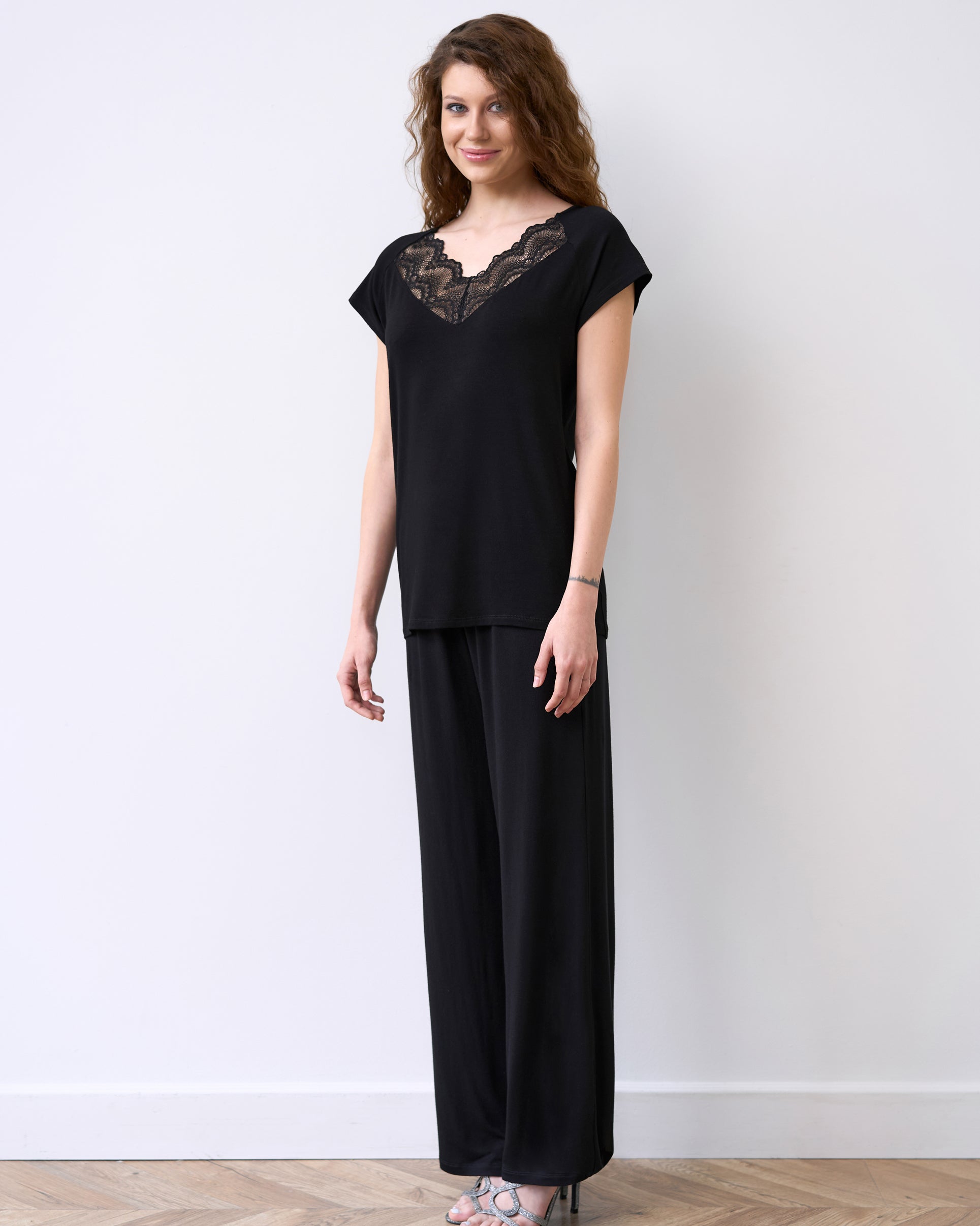 Bamboo t-shirt Pajama 02101 black