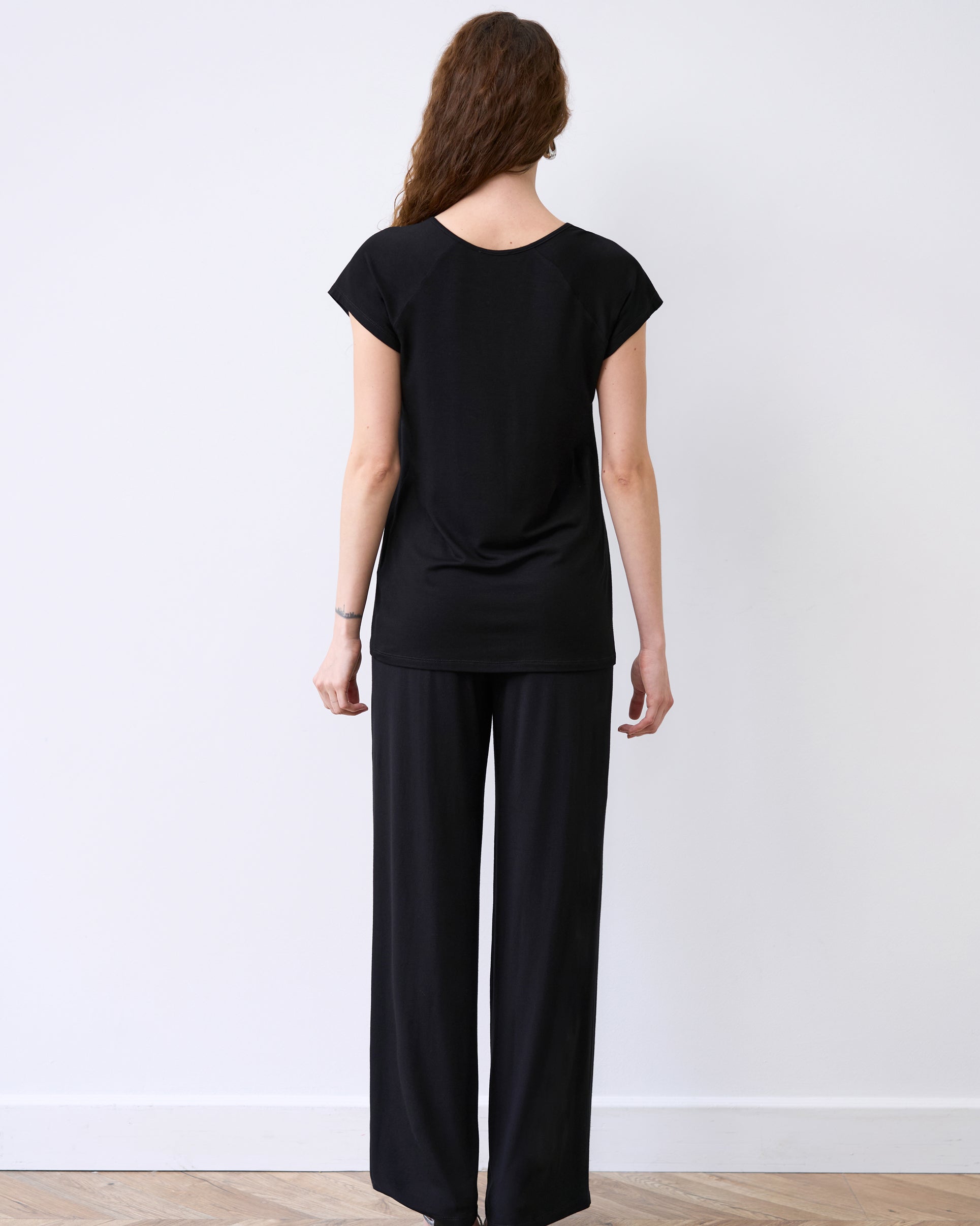 Bamboo t-shirt Pajama 02101 black