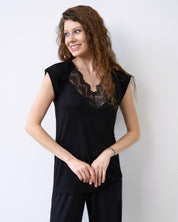 Bamboo t-shirt Pajama 02101 black