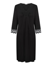 Bamboo Nightgown 3/4 sleeve 02113 black