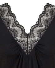 Bamboo Nightgown 3/4 sleeve 02113 black
