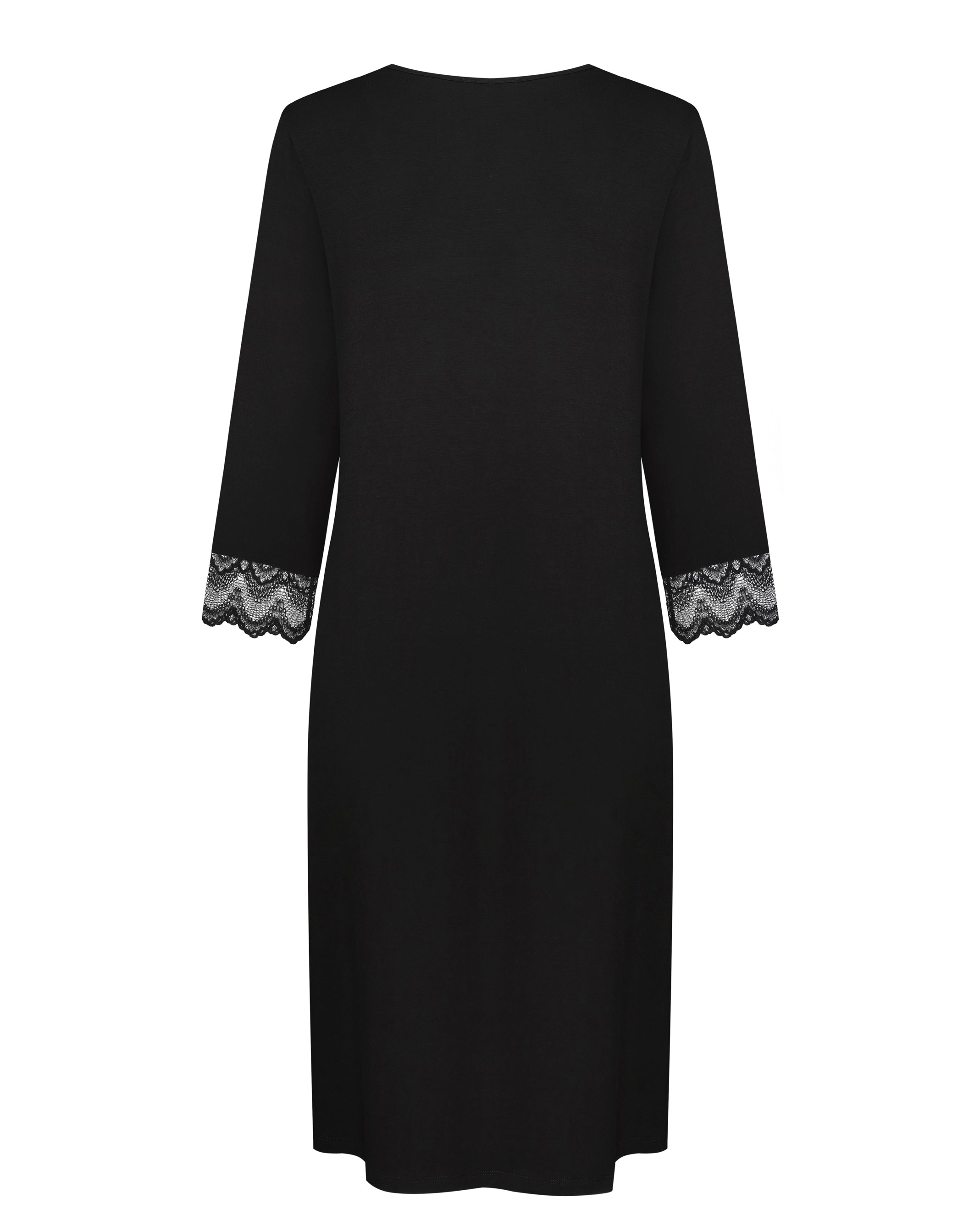 Bamboo Nightgown 3/4 sleeve 02113 black