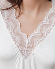 Bamboo Nightgown 3/4 sleeve 02113 ivory