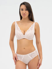 Plunge padded push-up Bra 004 010 pearl