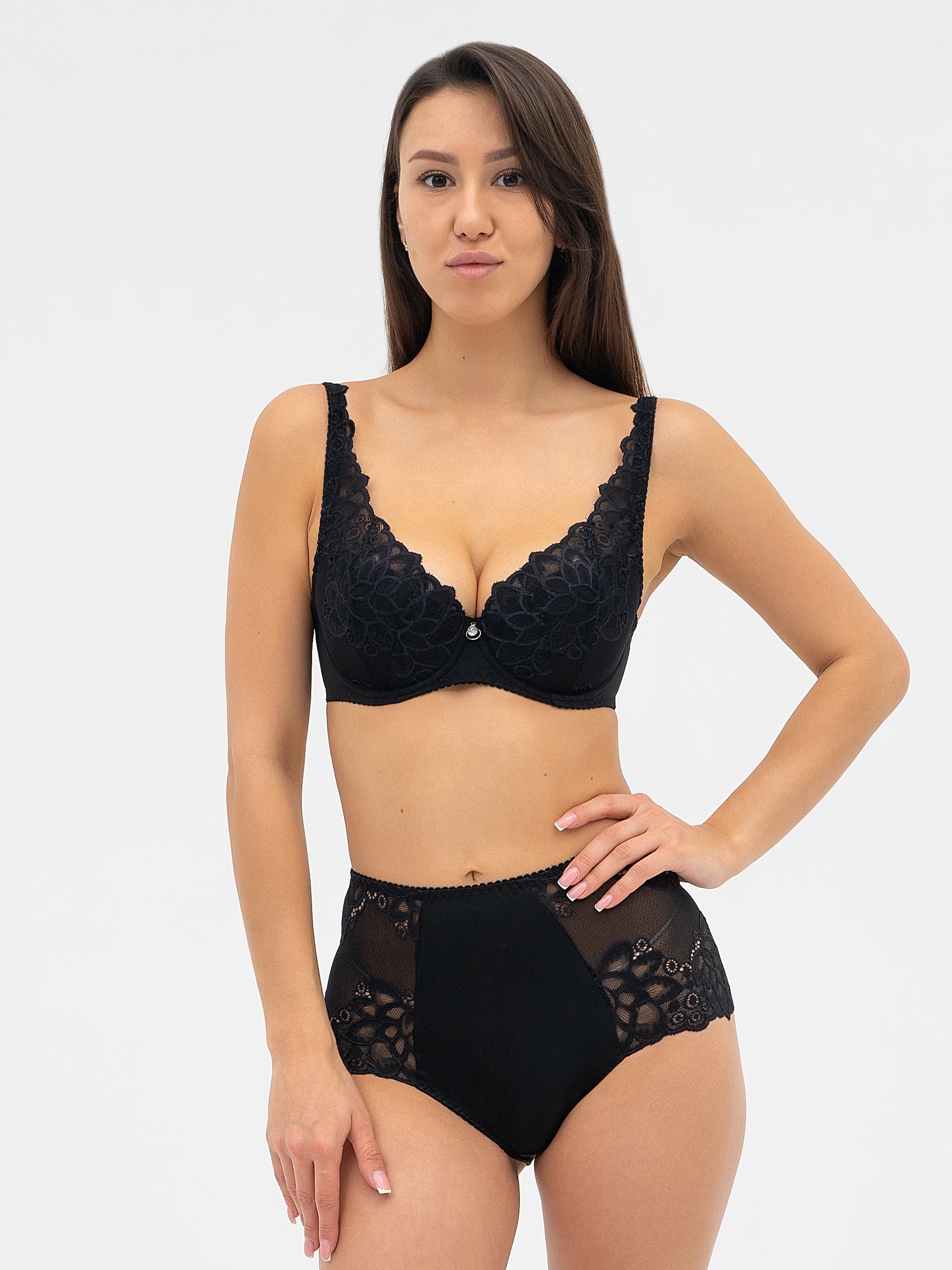 Plunge padded bralette Bra 004 011 black