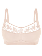 Soft-cup wireless Bra 006 007 silver peony