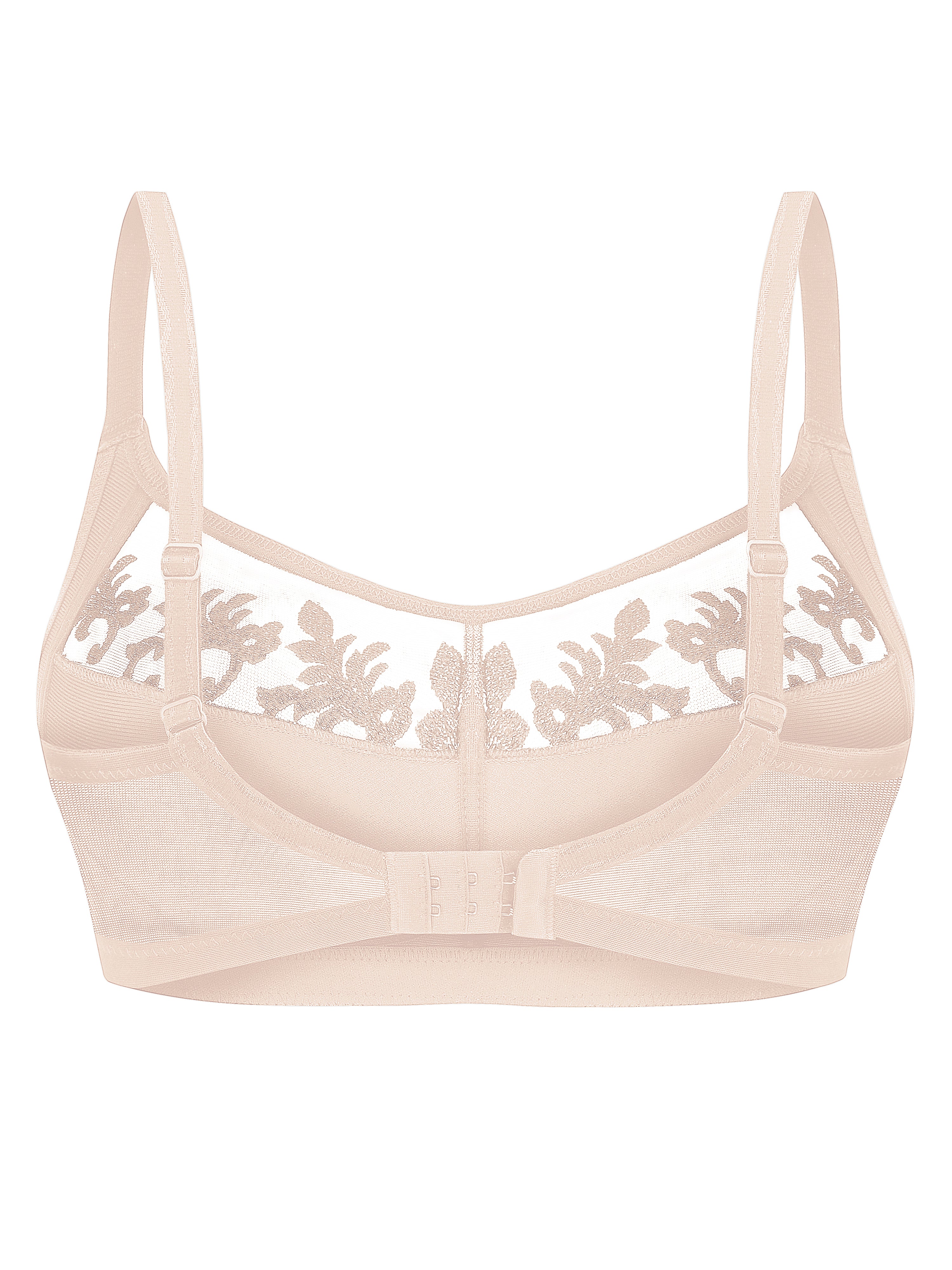 Soft-cup wireless Bra 006 007 silver peony