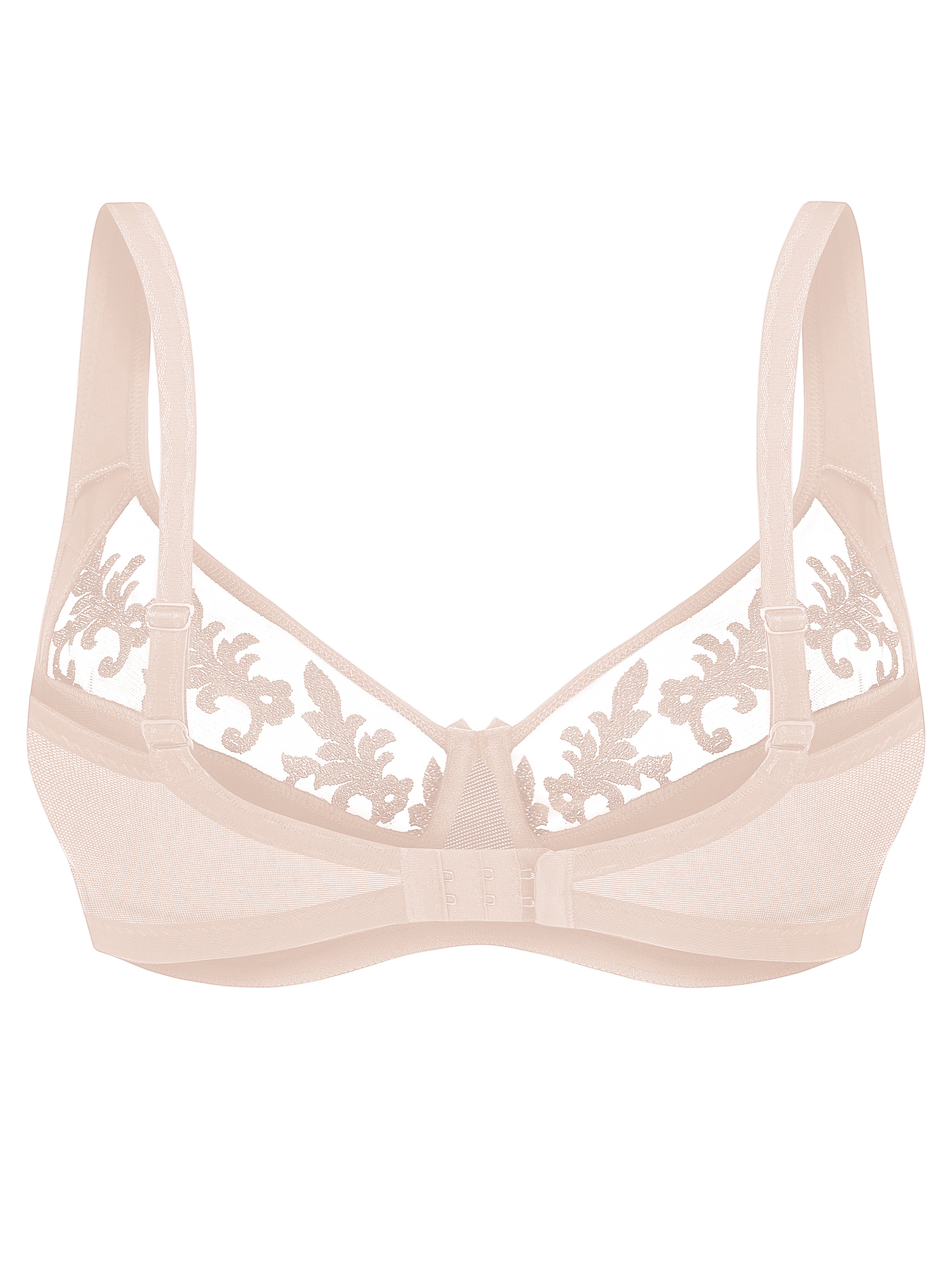 Full coverage non-padded side support Bra 006 015 silver peony