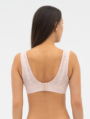 Moulded Bra with lace Top overlay 007 019 silver peony