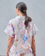Short sleeve Blouse 0184 floral