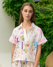 Short sleeve Blouse 0184 floral