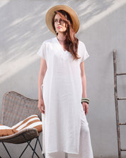 Midi tunic Dress 0190 milk