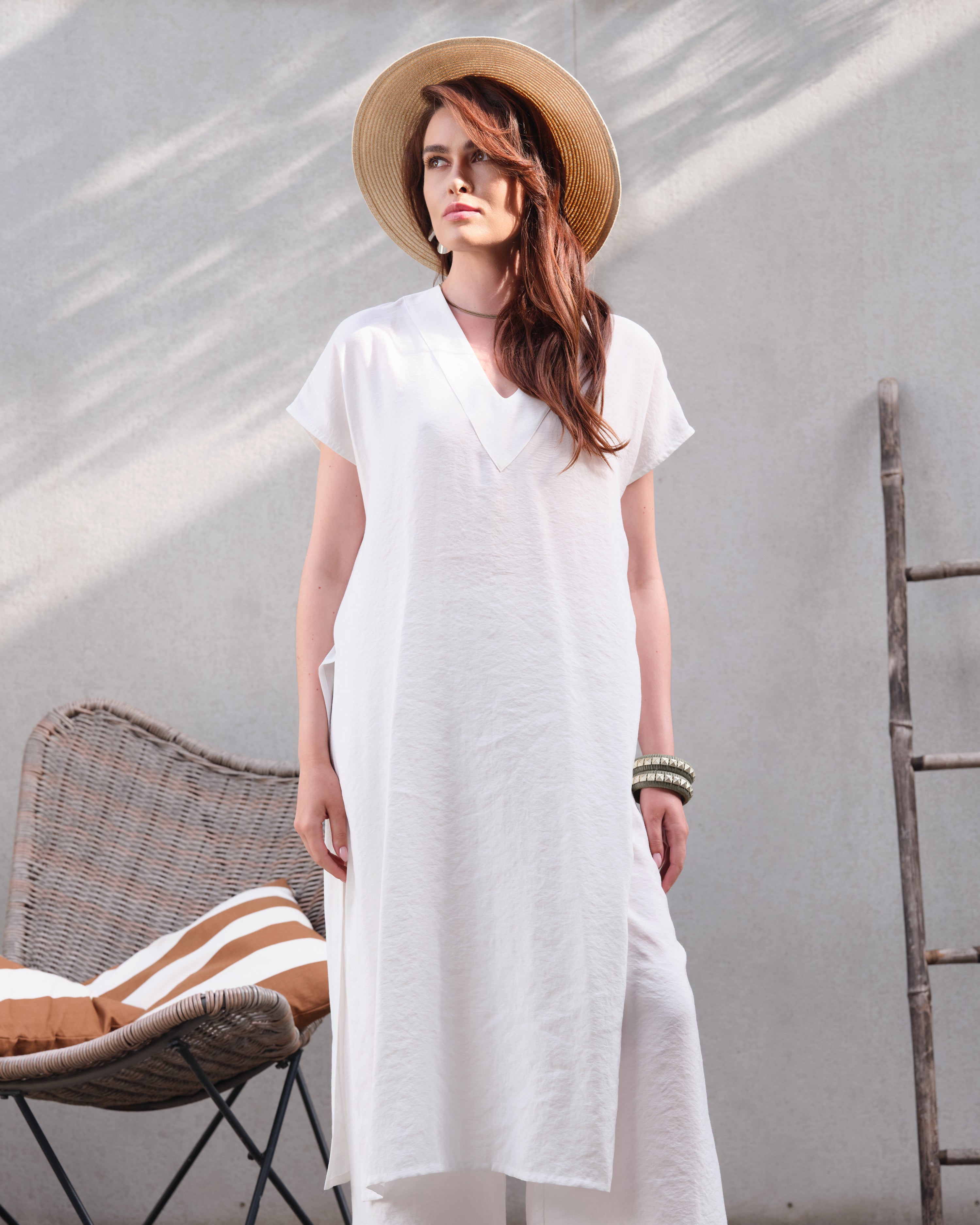 Midi tunic Dress 0190 milk