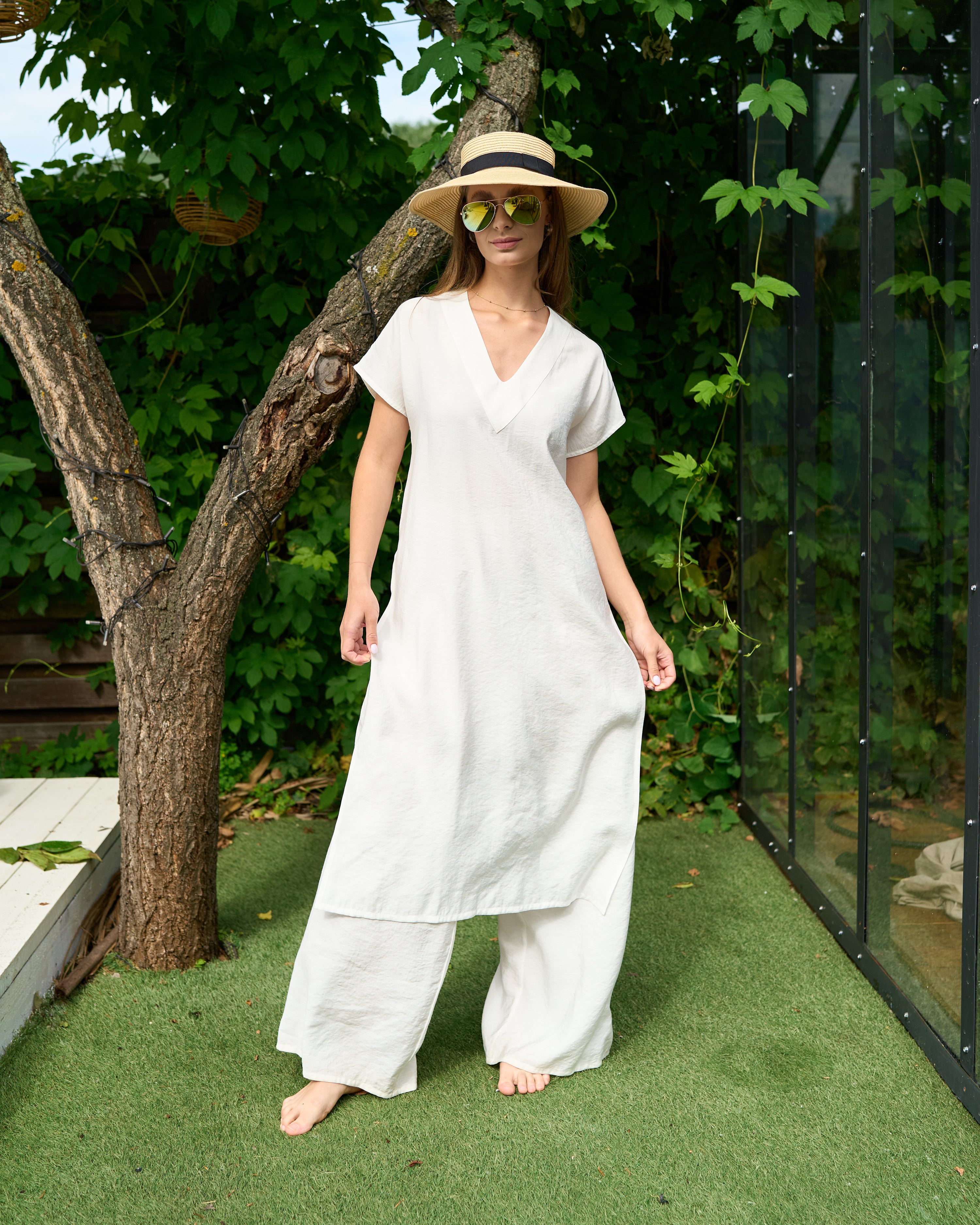 Midi tunic Dress 0190 milk