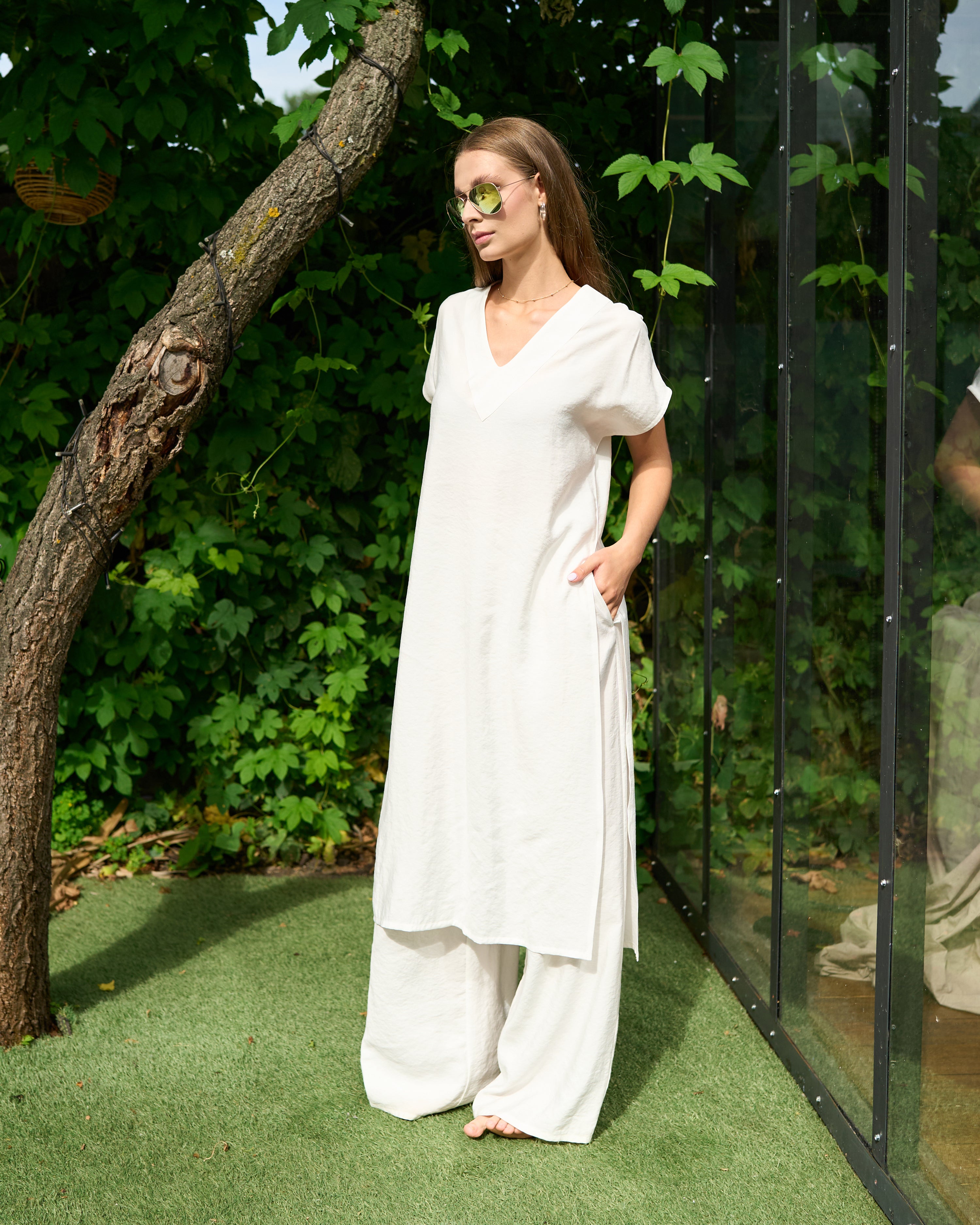 Midi tunic Dress 0190 milk