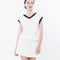 Bamboo cap-sleeve Nightgown 0202 ecru/black
