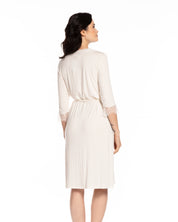 Bamboo 3/4 sleeve Robe 0203/1 ecru