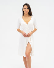 Bamboo 3/4 sleeve Robe 0203/3 ecru