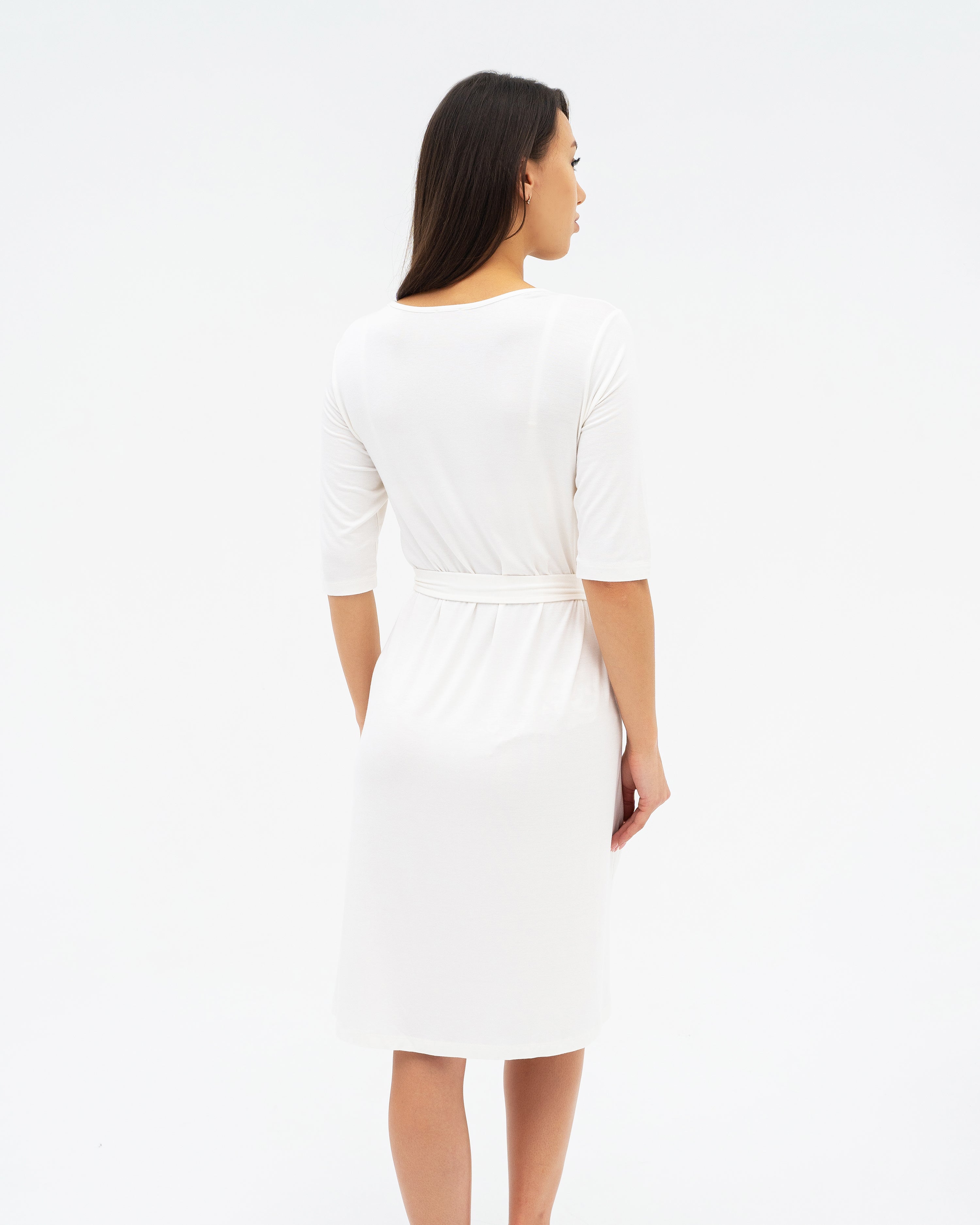 Bamboo 3/4 sleeve Robe 0203/3 ecru
