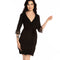 Bamboo 3/4 sleeve Robe 0203 black