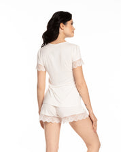 Bamboo t-shirt shorts Set 0207/2 ecru