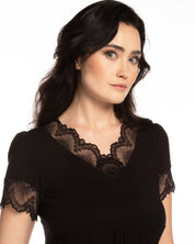 Bamboo t-shirt shorts Set 0207 black