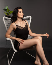 Bamboo cami shorts Set 0209 black