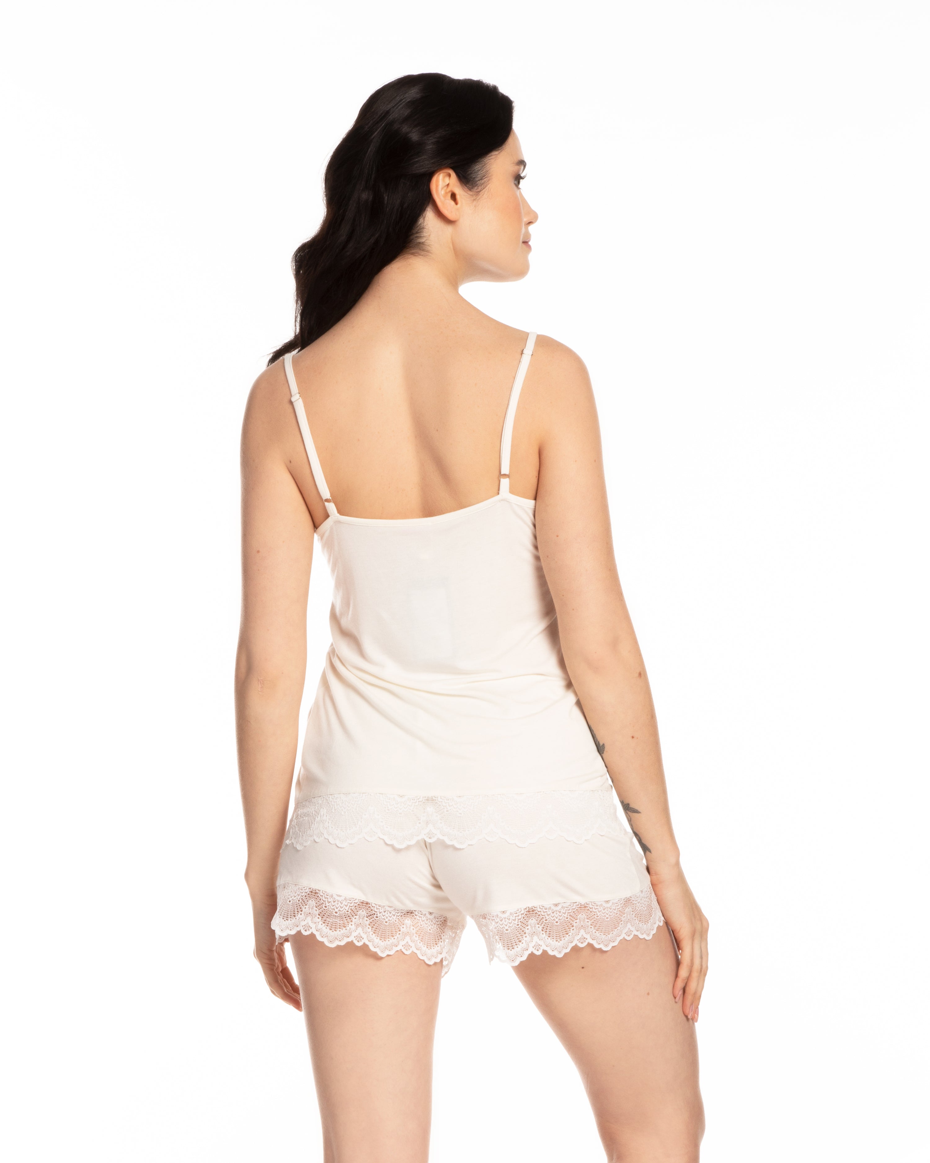 Bamboo cami shorts Set 0209 ecru