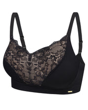 Full coverage half-padded wireless bandeau Bra 021 007 black