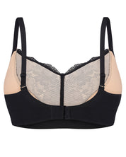 Full coverage half-padded wireless bandeau Bra 021 007 black
