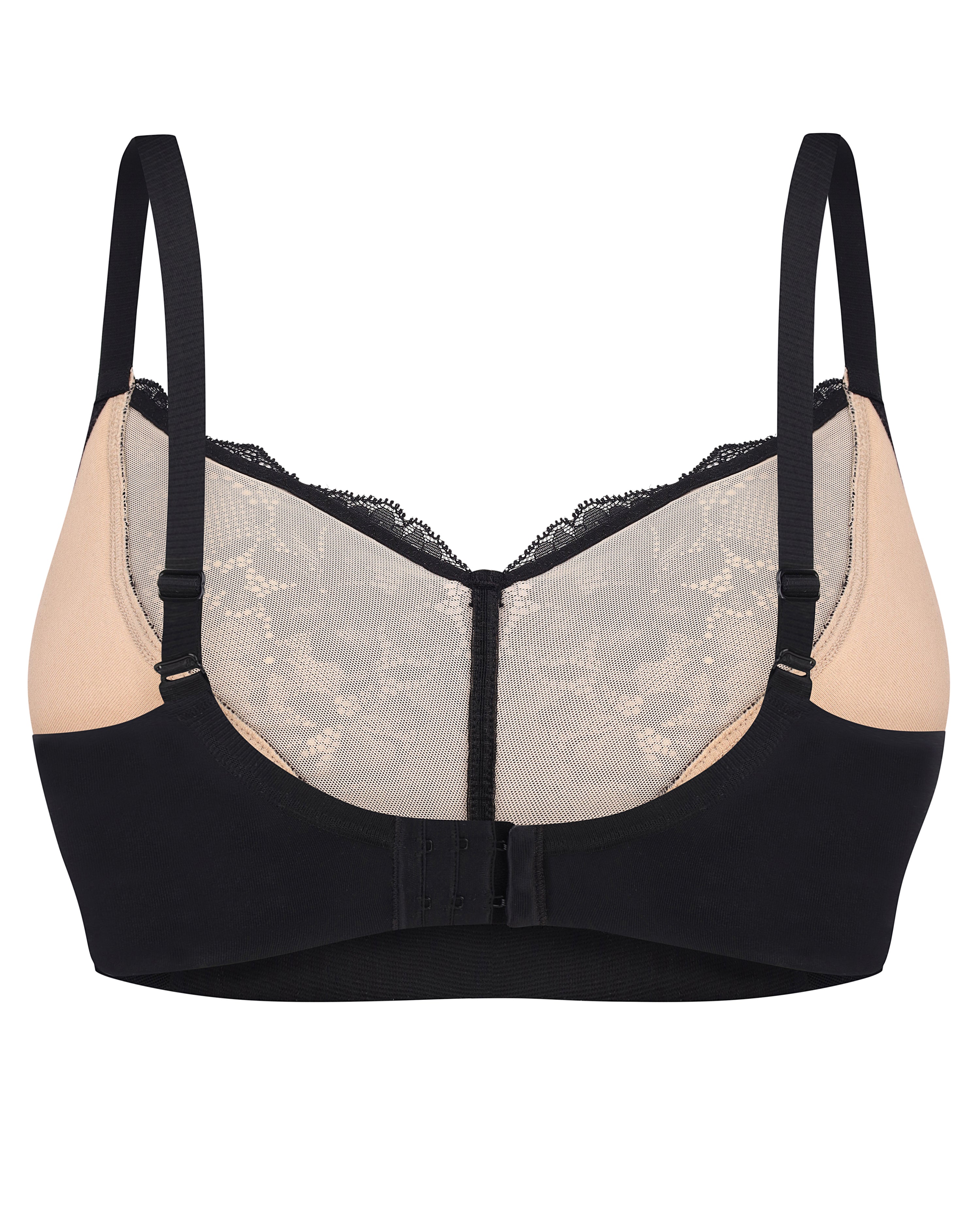 Full coverage half-padded wireless bandeau Bra 021 007 black