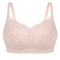 Full coverage half-padded wireless bandeau Bra 021 007 silver peony