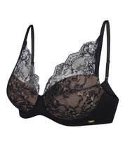Plunge padded push-up Bra 021 010 black