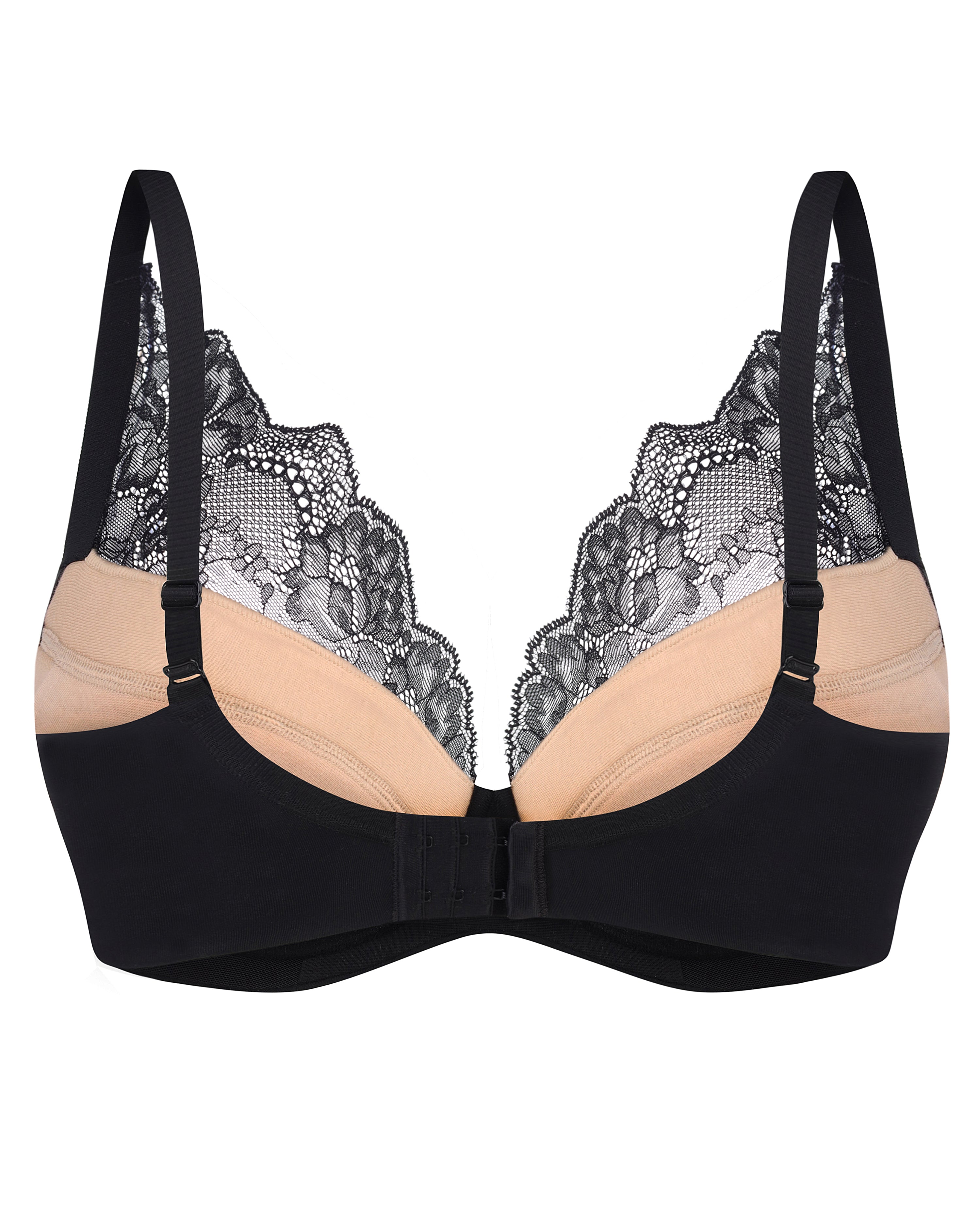 Plunge padded push-up Bra 021 010 black