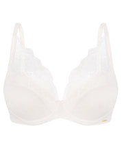 Plunge padded push-up Bra 021 010 ivory