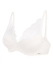 Plunge padded push-up Bra 021 010 ivory