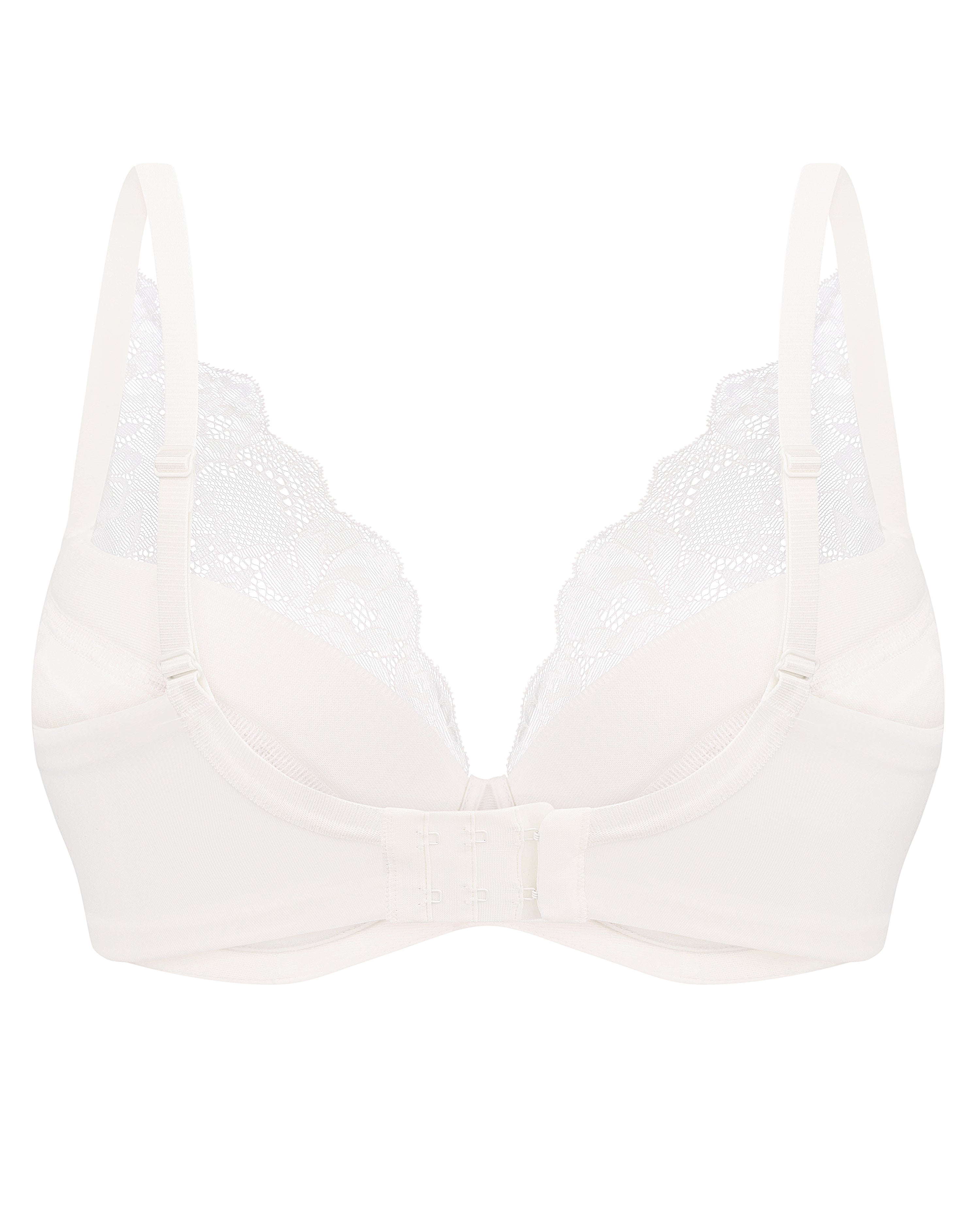 Plunge padded push-up Bra 021 010 ivory