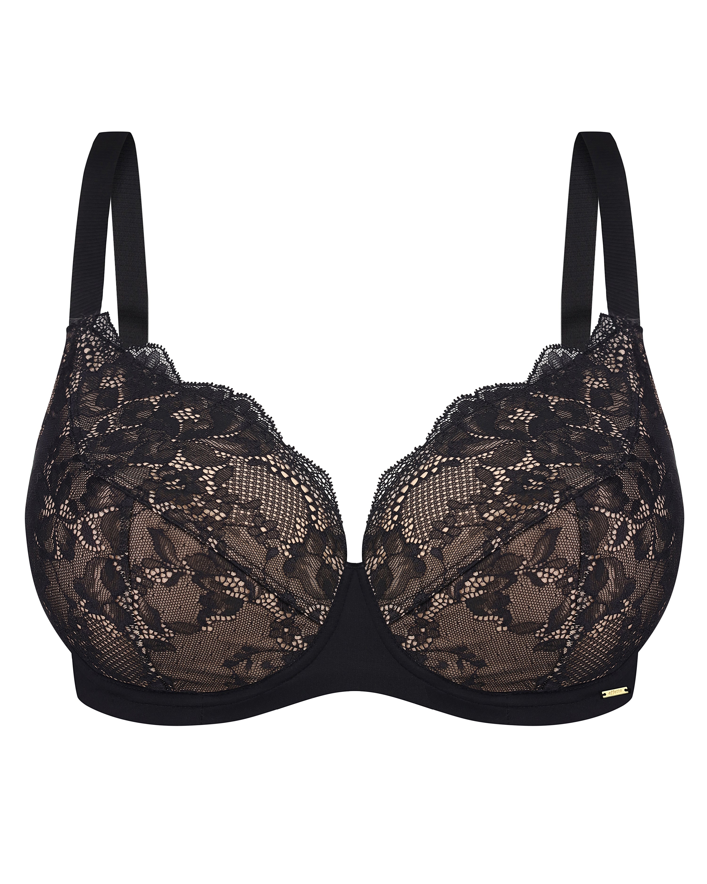 Full coverage half-padded Bra 021 012 black