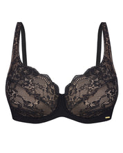 Full coverage non-padded side support Bra 021 015 black