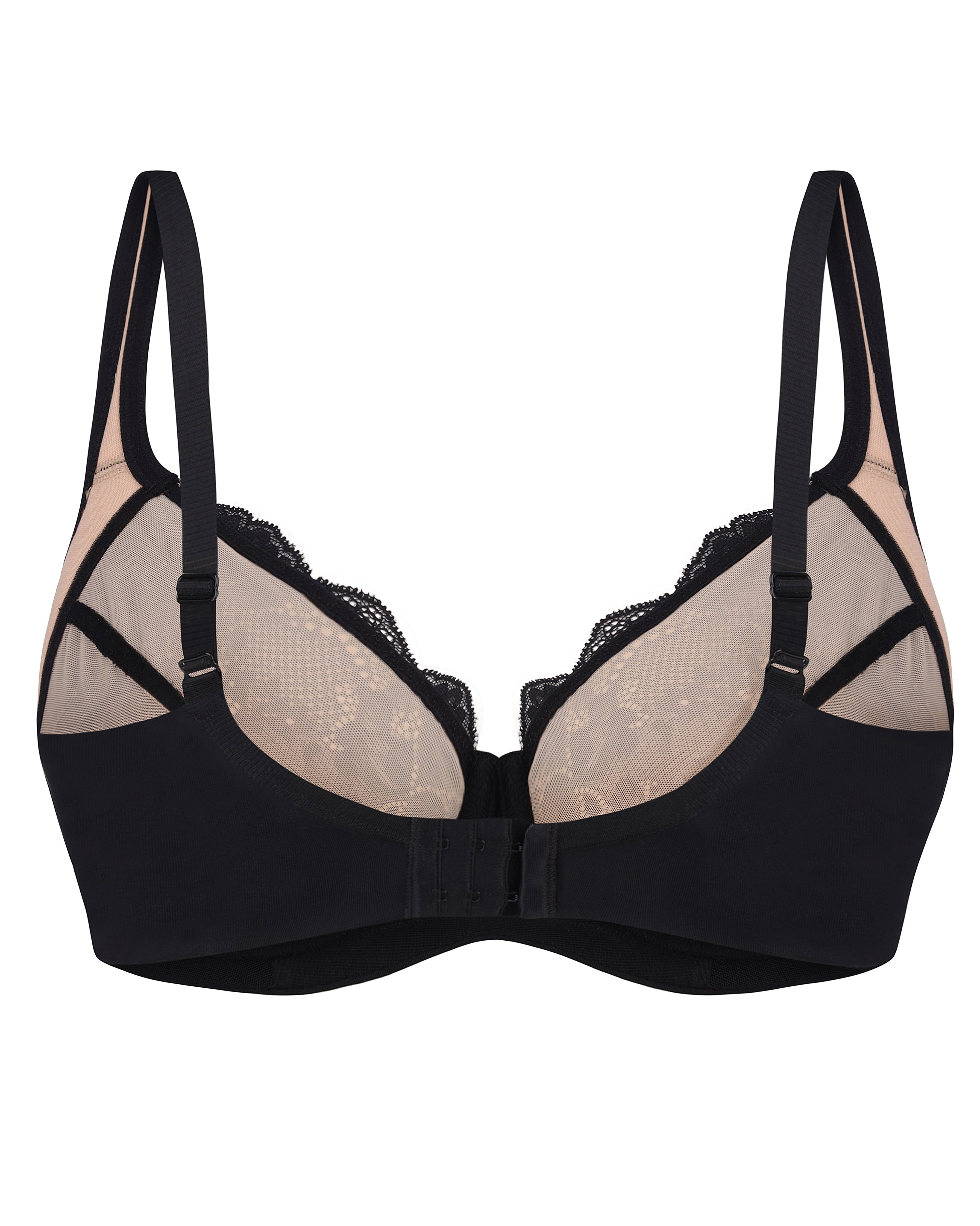 Full coverage non-padded side support Bra 021 015 black