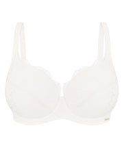 Full coverage non-padded side support Bra 021 015 ivory