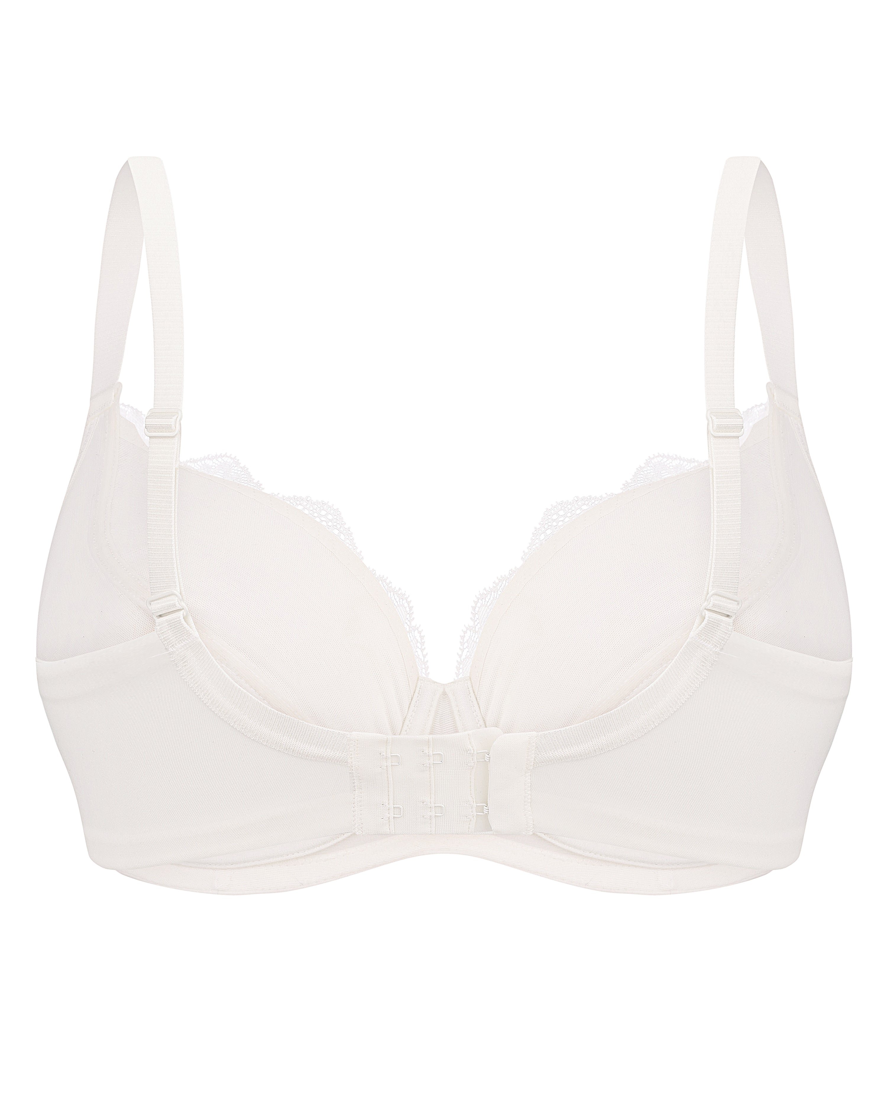 Full coverage non-padded side support Bra 021 015 ivory