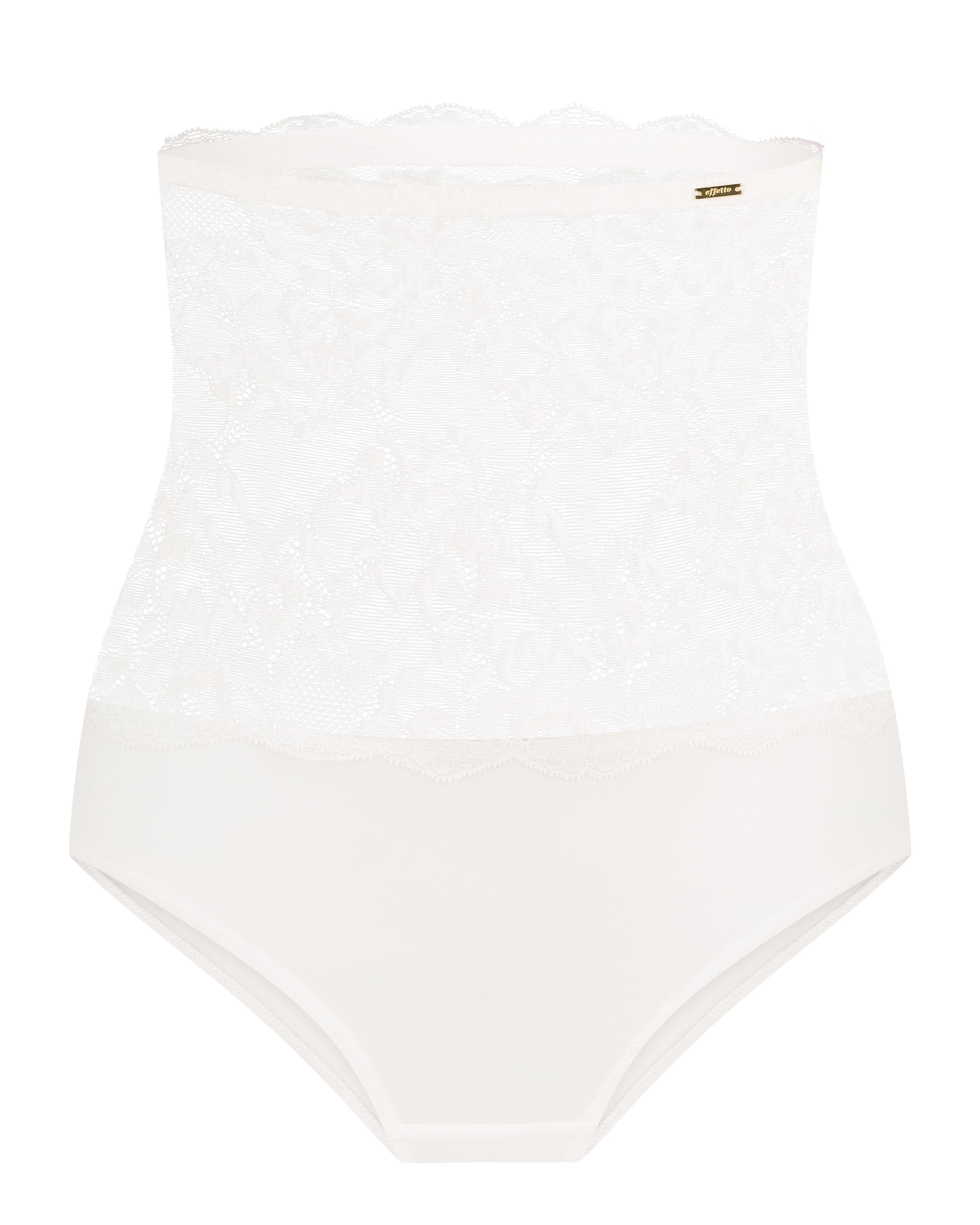 High-waisted light shape lace Briefs 021 031 ivory
