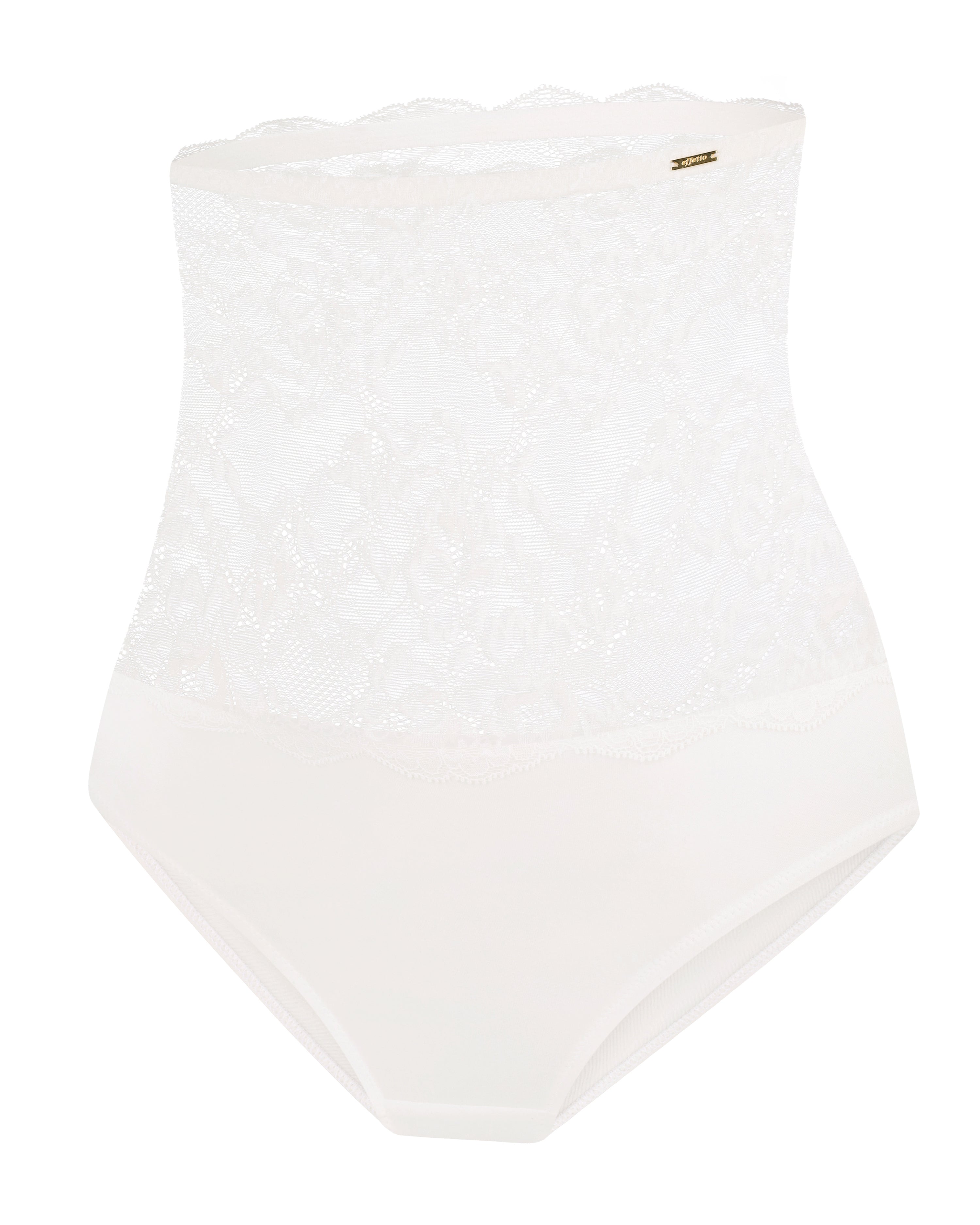High-waisted light shape lace Briefs 021 031 ivory