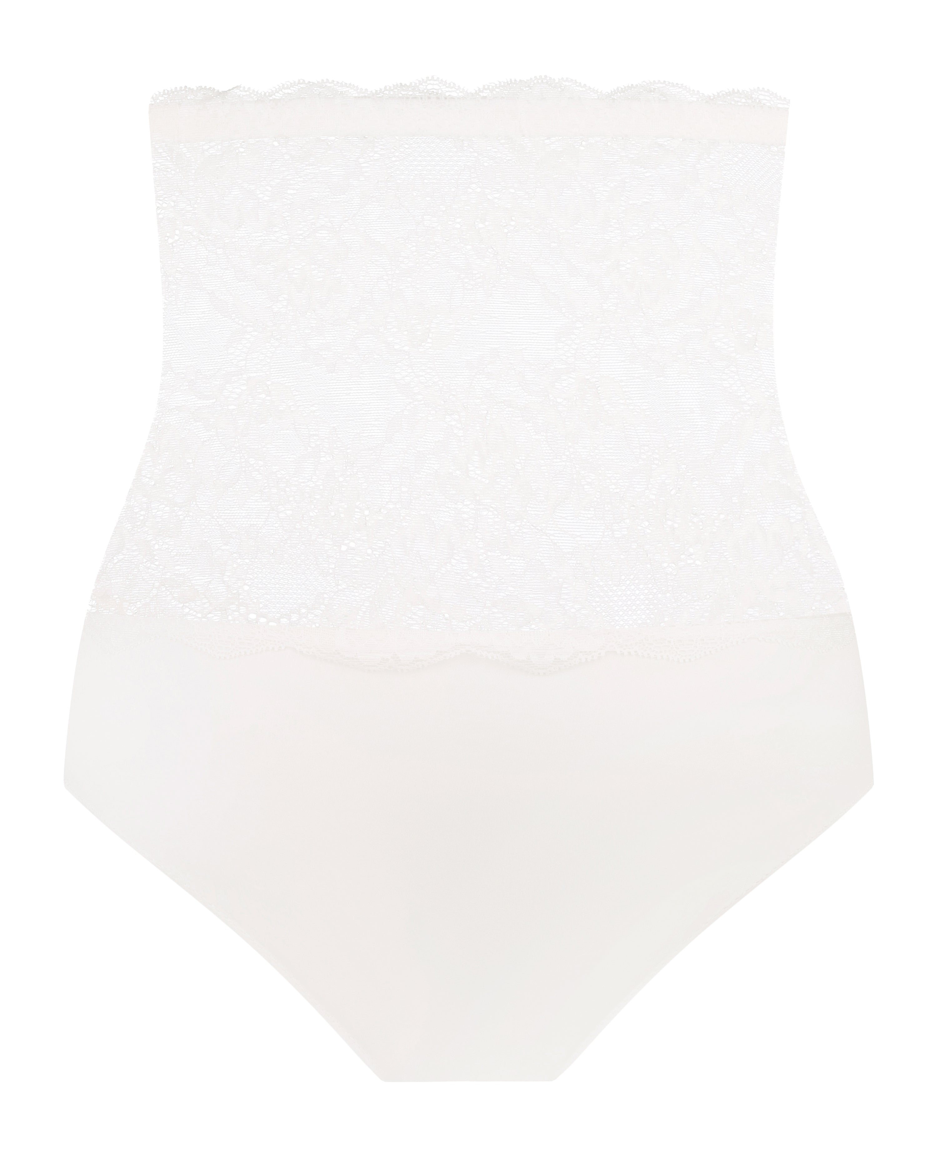 High-waisted light shape lace Briefs 021 031 ivory