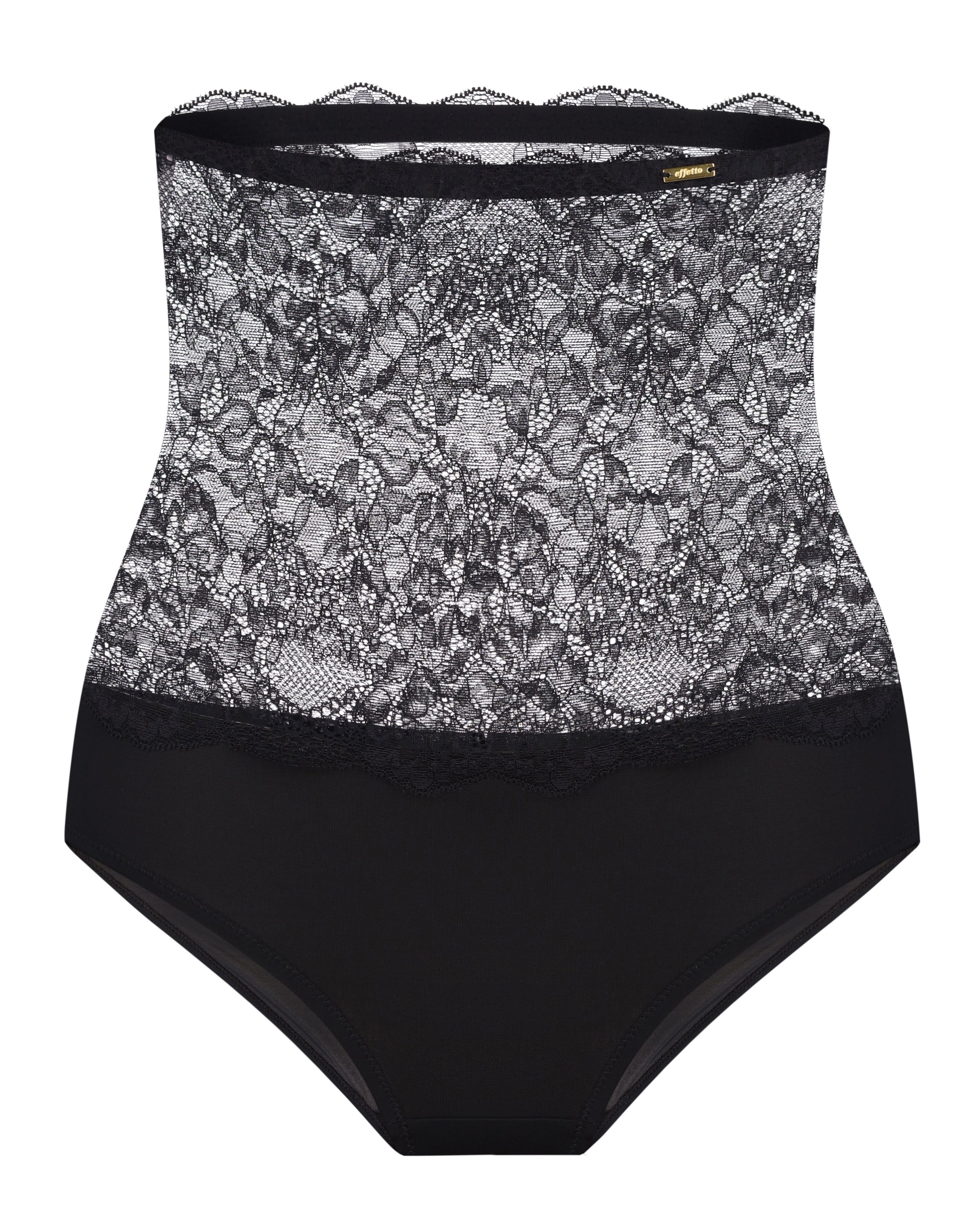 High-waisted light shape lace Briefs 021 031 black